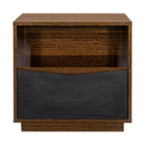 Kayner Charcoal 1-drawer Nightstand from Michael Amini - Luna Furniture