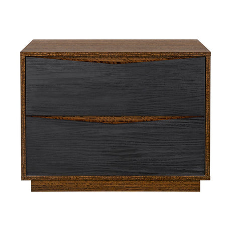 Kayner Charcoal 2-drawer Nightstand from Michael Amini - Luna Furniture