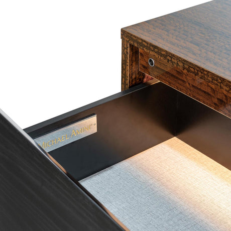 Kayner Charcoal 2-drawer Nightstand from Michael Amini - Luna Furniture