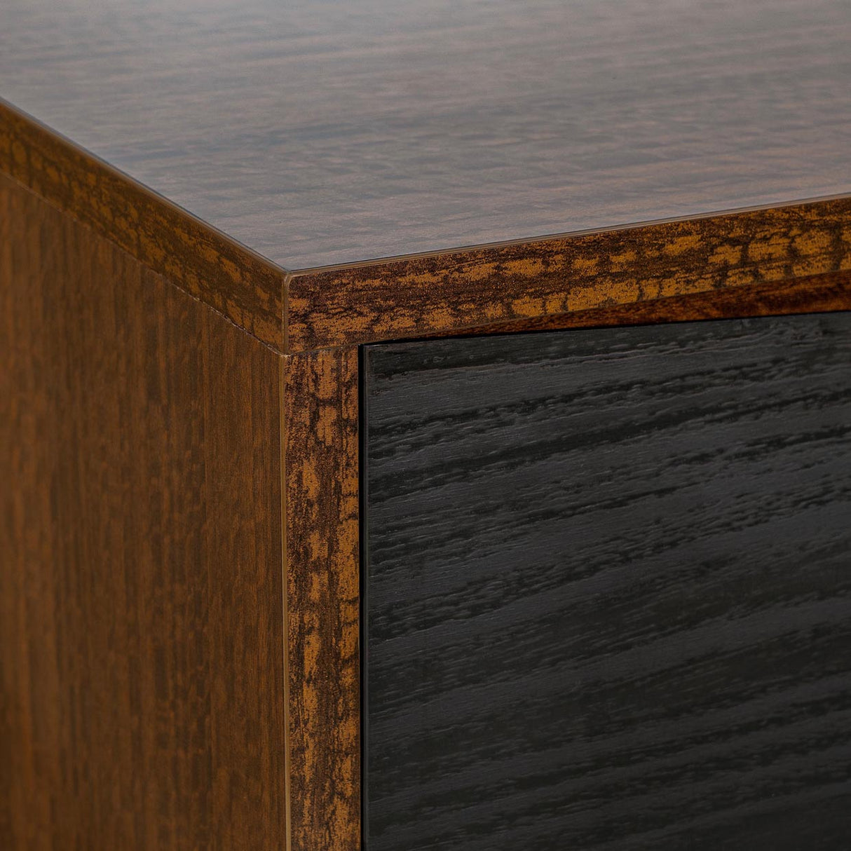 Kayner Charcoal 2-drawer Nightstand from Michael Amini - Luna Furniture