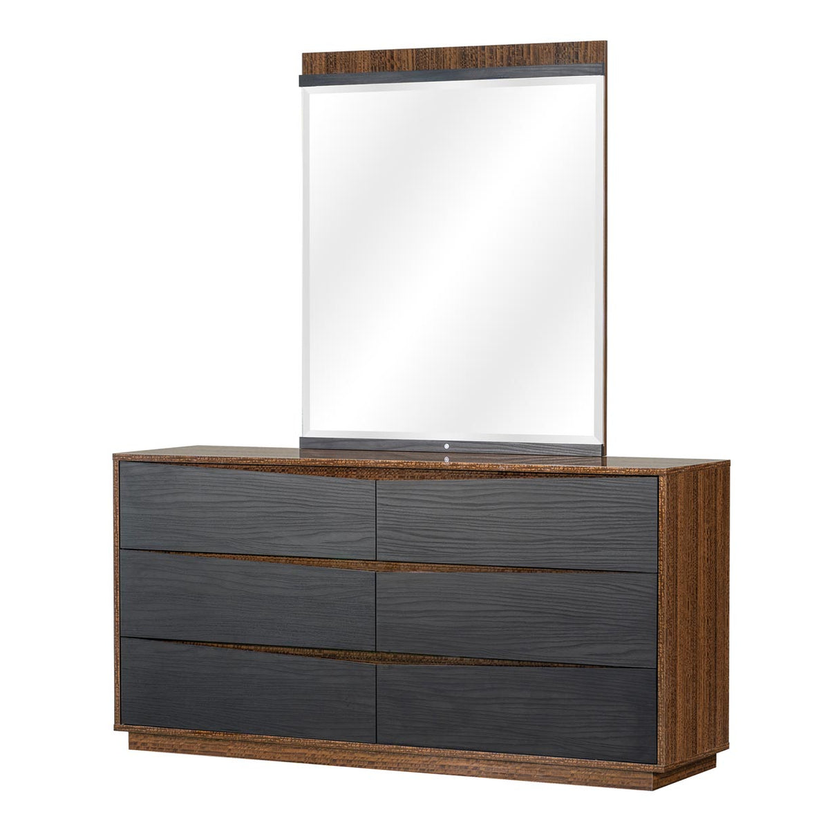 Kayner Charcoal Dresser With Mirror from Michael Amini - Luna Furniture