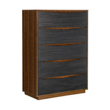 Kayner Charcoal 5-drawer Chest from Michael Amini - Luna Furniture