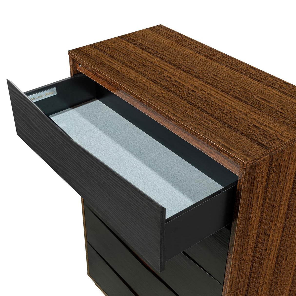 Kayner Charcoal 5-drawer Chest from Michael Amini - Luna Furniture