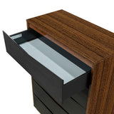 Kayner Charcoal 5-drawer Chest from Michael Amini - Luna Furniture