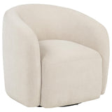 Gerley Beige Faux Sherpa Chenille Upholstered Swivel Accent Chair from Coaster - Luna Furniture