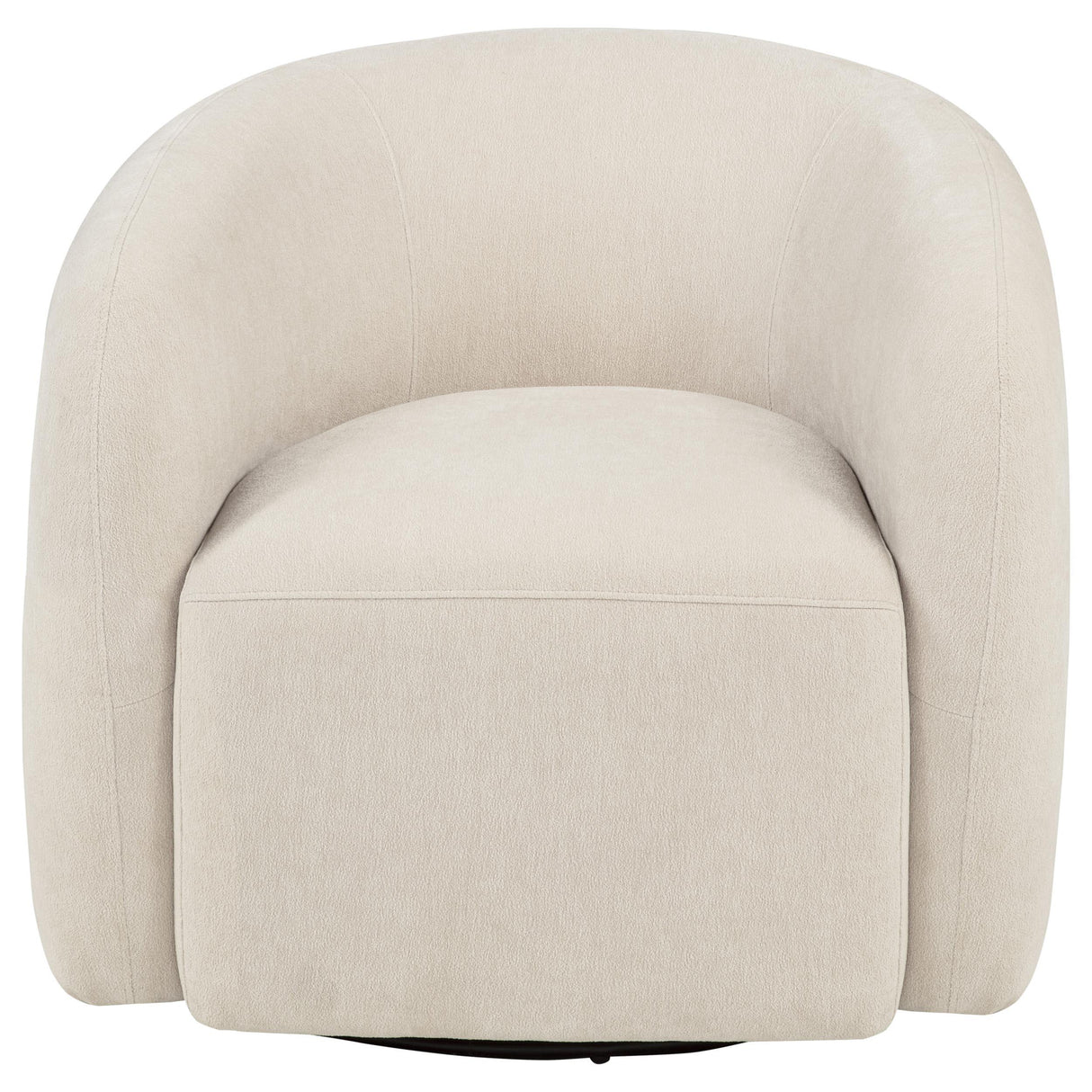 Gerley Beige Faux Sherpa Chenille Upholstered Swivel Accent Chair from Coaster - Luna Furniture