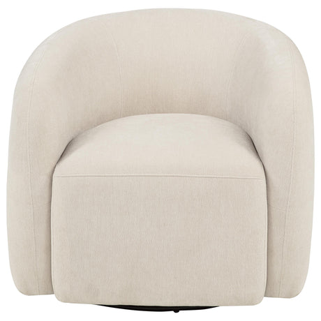 Gerley Beige Faux Sherpa Chenille Upholstered Swivel Accent Chair from Coaster - Luna Furniture