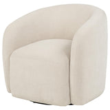 Gerley Beige Faux Sherpa Chenille Upholstered Swivel Accent Chair from Coaster - Luna Furniture