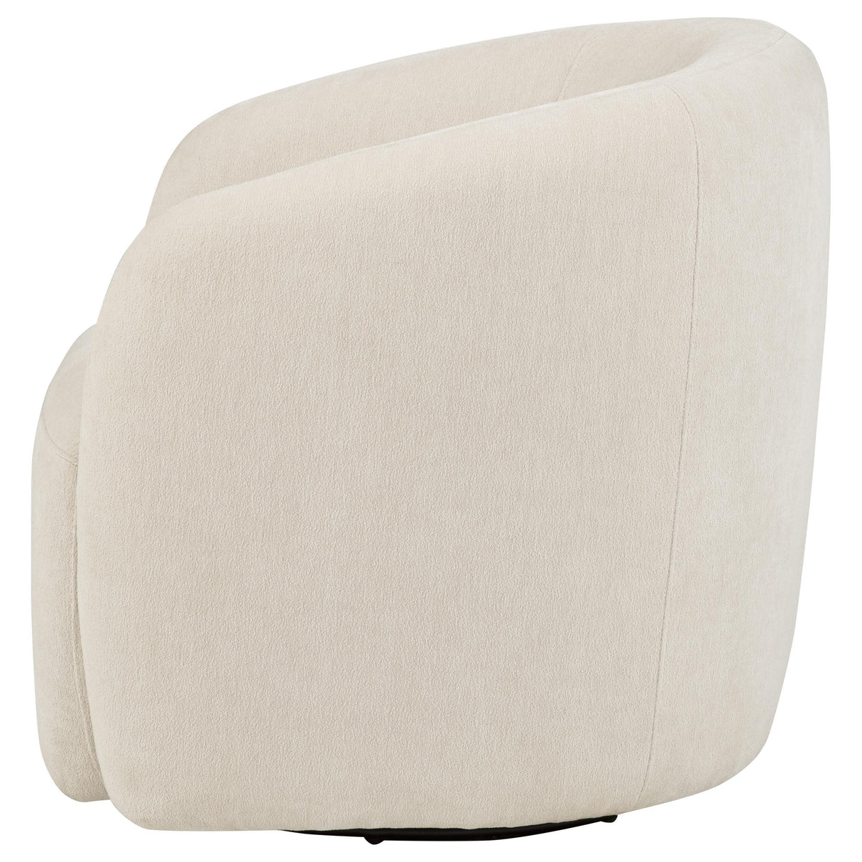 Gerley Beige Faux Sherpa Chenille Upholstered Swivel Accent Chair from Coaster - Luna Furniture