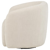 Gerley Beige Faux Sherpa Chenille Upholstered Swivel Accent Chair from Coaster - Luna Furniture