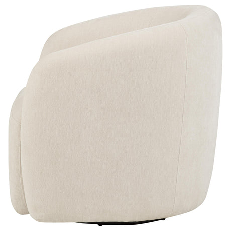 Gerley Beige Faux Sherpa Chenille Upholstered Swivel Accent Chair from Coaster - Luna Furniture