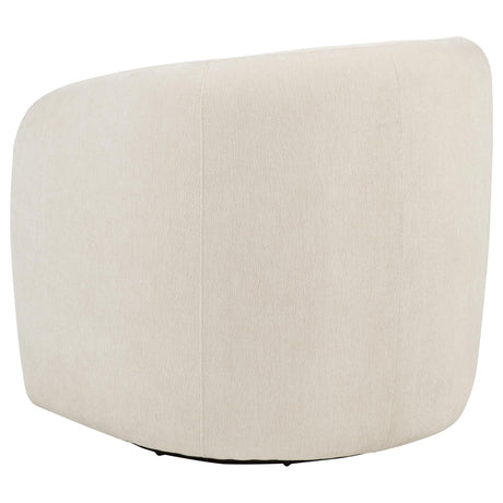 Gerley Beige Faux Sherpa Chenille Upholstered Swivel Accent Chair from Coaster - Luna Furniture
