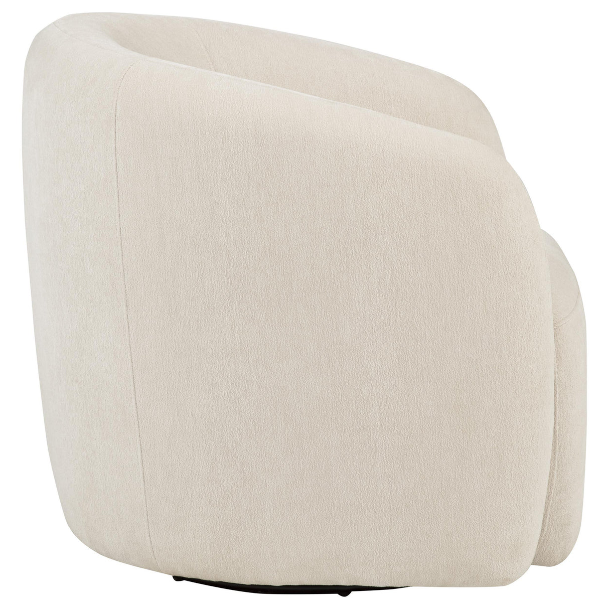 Gerley Beige Faux Sherpa Chenille Upholstered Swivel Accent Chair from Coaster - Luna Furniture