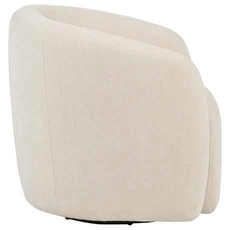 Gerley Beige Faux Sherpa Chenille Upholstered Swivel Accent Chair from Coaster - Luna Furniture