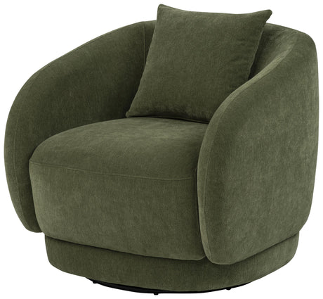 Arnaud Green Chenille Upholstered Swivel Accent Chair from Coaster - Luna Furniture