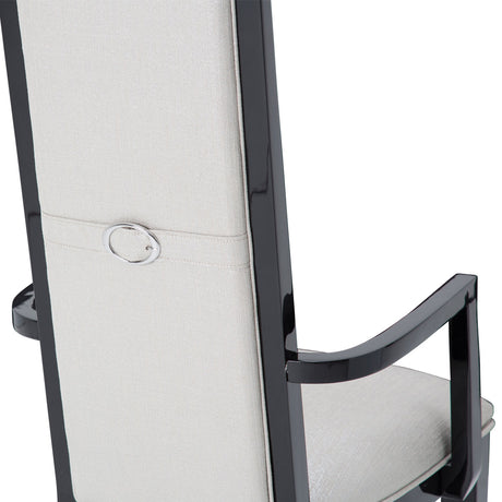 Sky Tower - V85 Black Ice Dining Arm Chair from Michael Amini - Luna Furniture