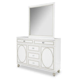 Sky Tower - V85 Cloud White Dresser With Mirror from Michael Amini - Luna Furniture