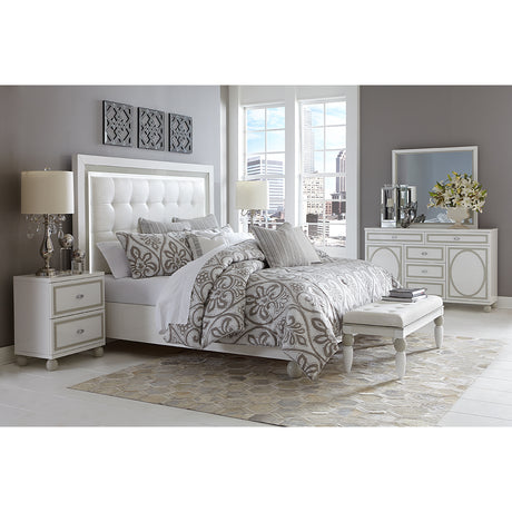 Sky Tower - V85 Cloud White Dresser With Mirror from Michael Amini - Luna Furniture