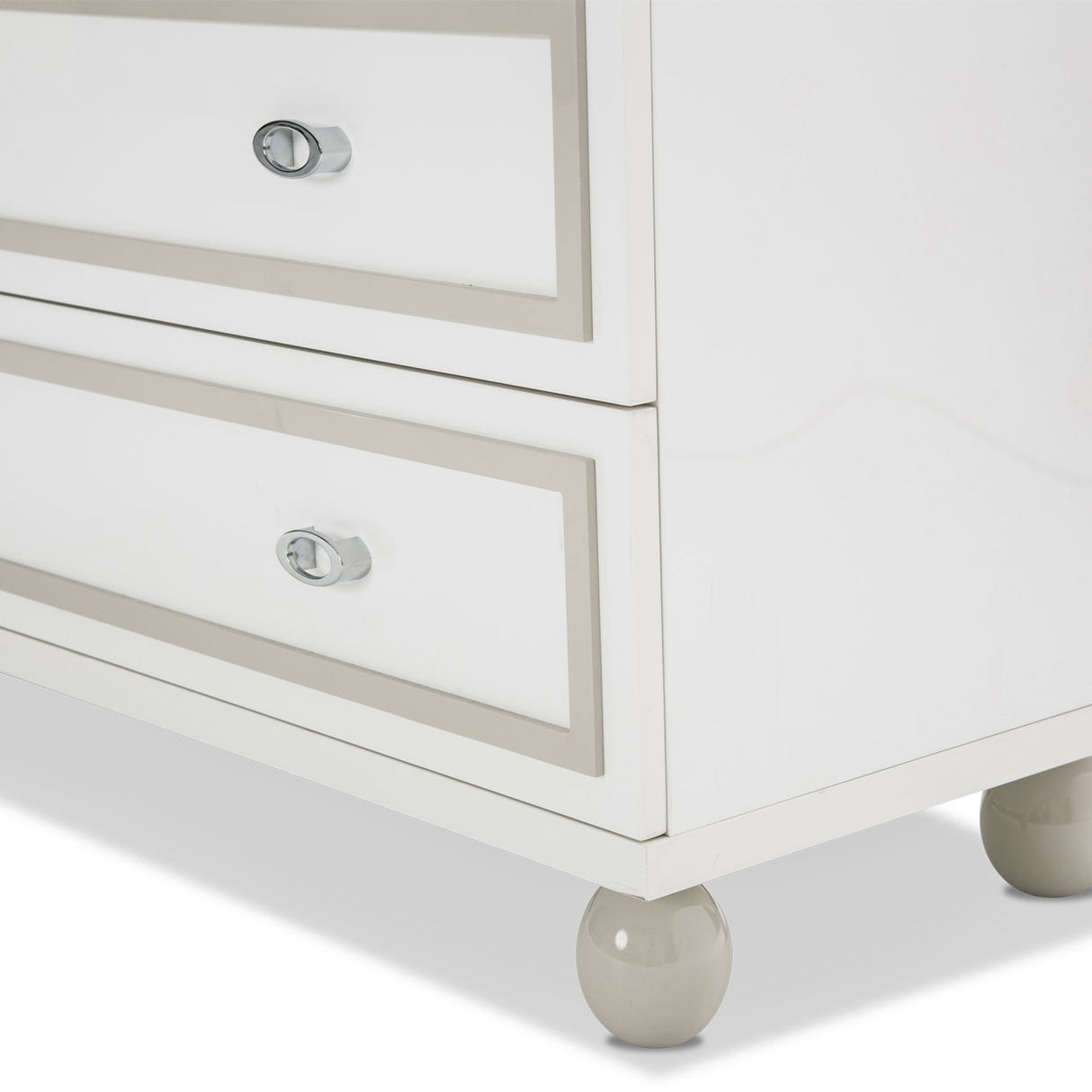 Sky Tower - V85 Cloud White 7-drawer Chest from Michael Amini - Luna Furniture