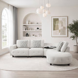 Vaelen Beige RAF Sectional with Hidden Storage from Homelegance - Luna Furniture