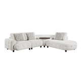 Vaelen Beige RAF Sectional with Hidden Storage from Homelegance - Luna Furniture
