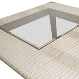 Valise Amazon Tan Gator 4 Leg Retangular Dining Table W/glass Inserts (includes: 1 - 24 Leaf) from Michael Amini - Luna Furniture