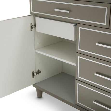 Urban Place Dove Grey Dresser With Mirror from Michael Amini - Luna Furniture