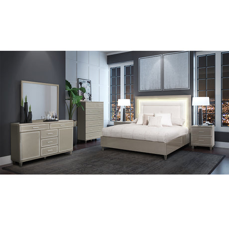 Urban Place Dove Grey Dresser With Mirror from Michael Amini - Luna Furniture