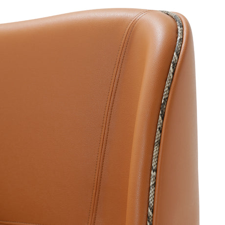 21 Cosmopolitan Orange Diablo Orange/umber Cal King Upholstered Wing Bed from Michael Amini - Luna Furniture