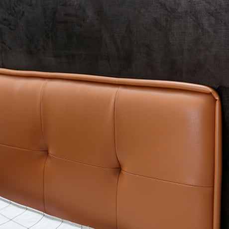 21 Cosmopolitan Orange Diablo Orange/umber Cal King Upholstered Tufted Bed from Michael Amini - Luna Furniture
