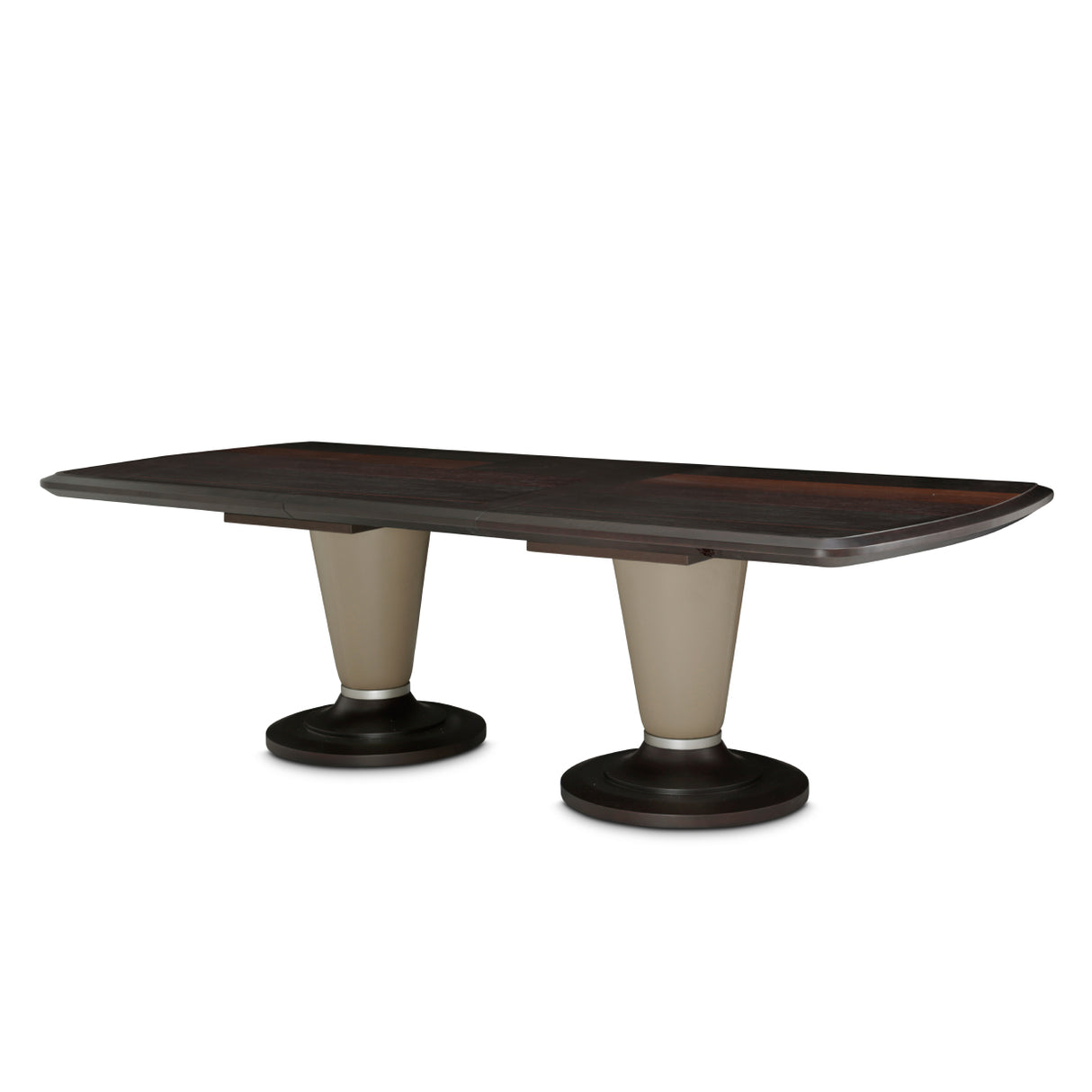 21 Cosmopolitan Taupe Pebble Grain Taupe/umber Rectangular Dining Table from Michael Amini - Luna Furniture