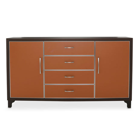 21 Cosmopolitan Orange Diablo Orange/umber Dresser from Michael Amini - Luna Furniture