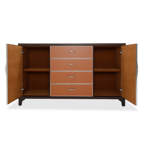 21 Cosmopolitan Orange Diablo Orange/umber Dresser from Michael Amini - Luna Furniture