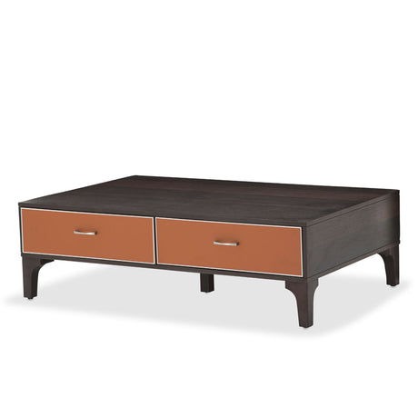 21 Cosmopolitan Orange Diablo Orange/umber Rectangular Cocktail Table from Michael Amini - Luna Furniture