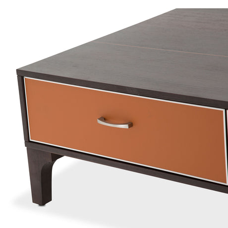 21 Cosmopolitan Orange Diablo Orange/umber Rectangular Cocktail Table from Michael Amini - Luna Furniture