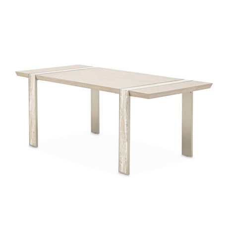 Lotus Bay Sand Narrow Dining Table from Michael Amini - Luna Furniture