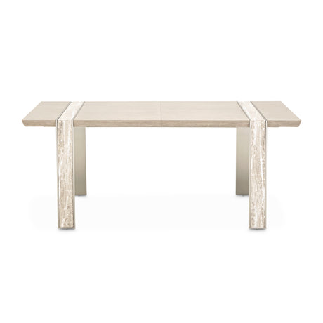 Lotus Bay Sand Narrow Dining Table from Michael Amini - Luna Furniture