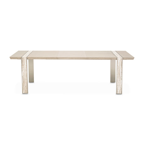 Lotus Bay Sand Narrow Dining Table from Michael Amini - Luna Furniture