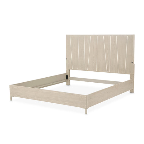 Lotus Bay Sand Eastern King Bed With Led Lights from Michael Amini - Luna Furniture