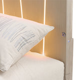 Lotus Bay Sand Eastern King Bed With Led Lights from Michael Amini - Luna Furniture