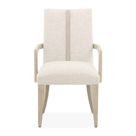 Lotus Bay Sand Dining Arm Chair from Michael Amini - Luna Furniture