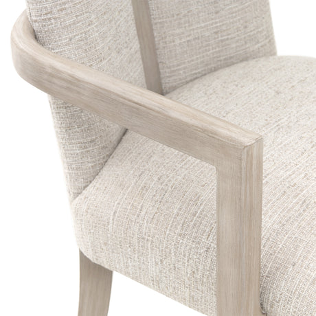 Lotus Bay Sand Dining Arm Chair from Michael Amini - Luna Furniture
