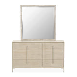 Lotus Bay Sand Small Dresser With Mirror from Michael Amini - Luna Furniture
