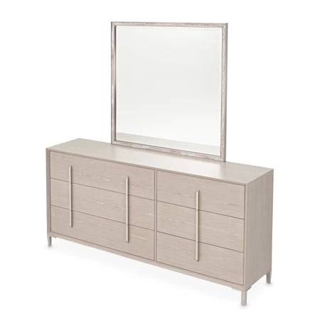Lotus Bay Sand Large Dresser With Mirror from Michael Amini - Luna Furniture