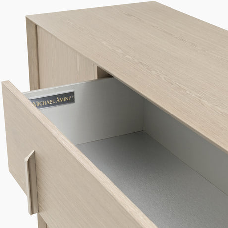 Lotus Bay Sand 5-drawer Chest from Michael Amini - Luna Furniture