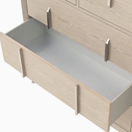 Lotus Bay Sand 5-drawer Chest from Michael Amini - Luna Furniture