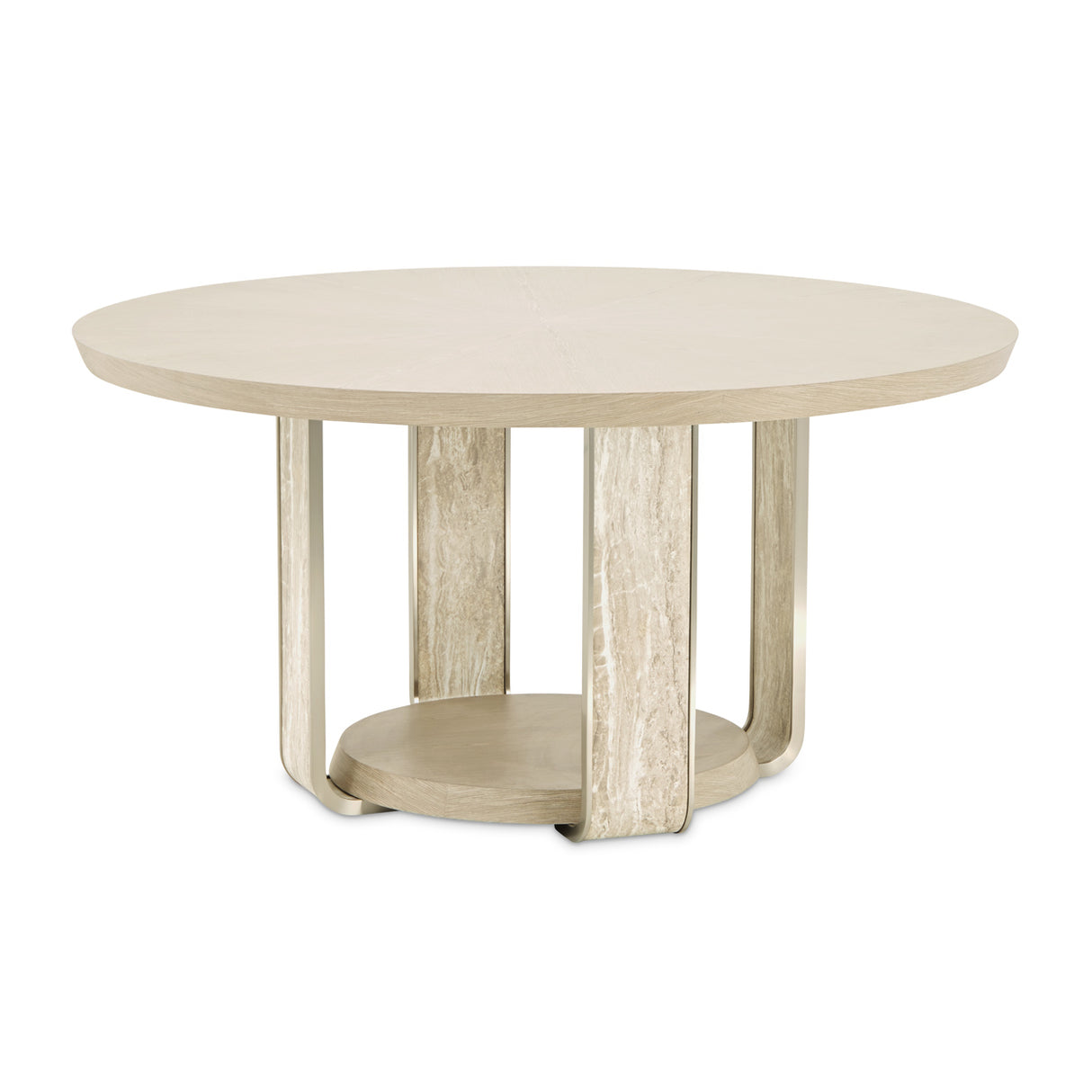 Lotus Bay Sand 60'' Round Dining Table from Michael Amini - Luna Furniture