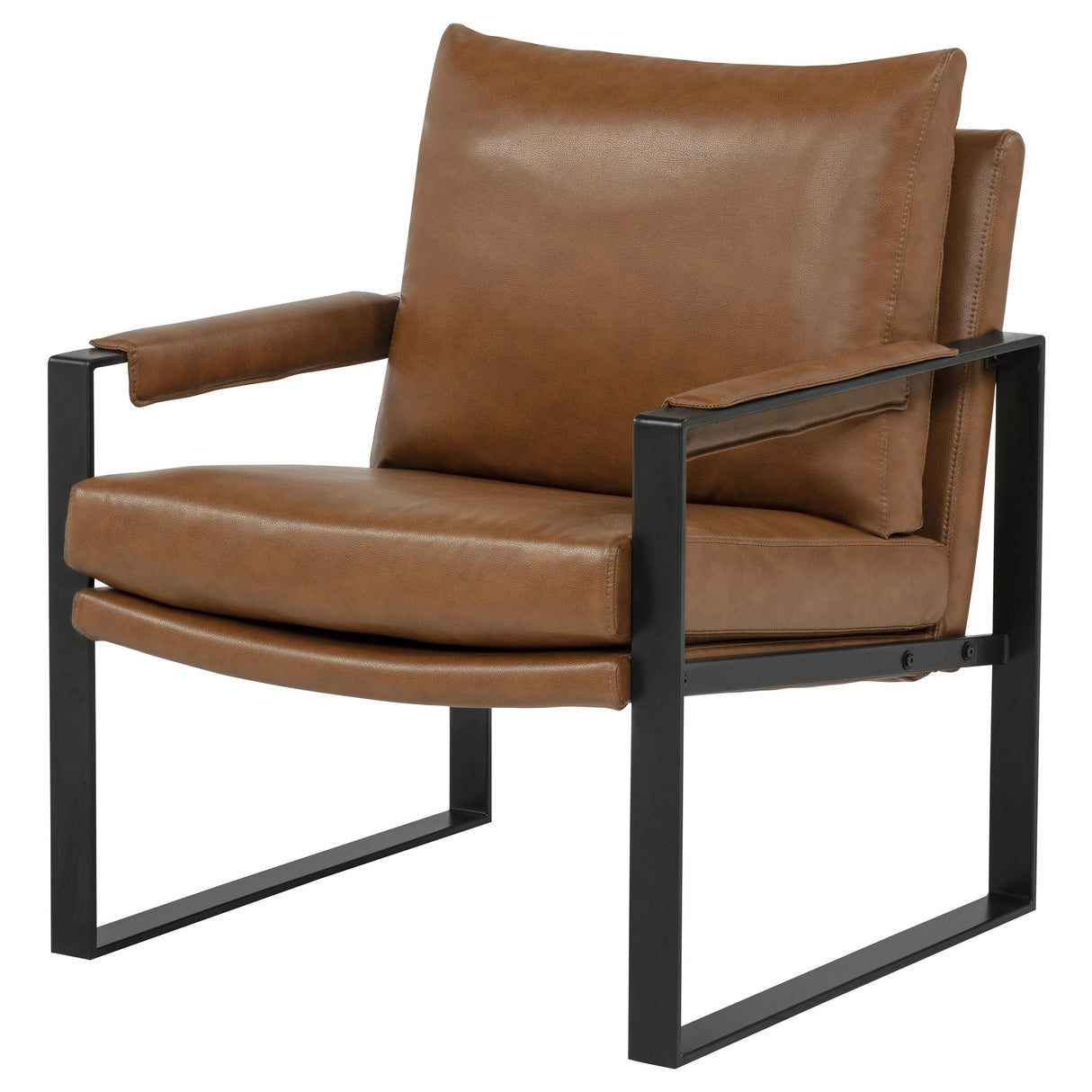 Rosalind Brown Upholstered Track Arm Accent Chair from Coaster - Luna Furniture