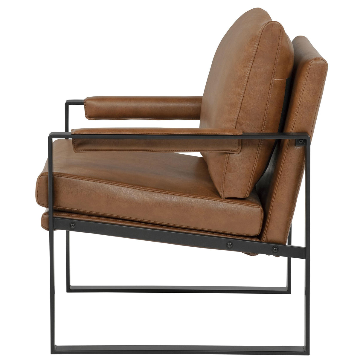 Rosalind Brown Upholstered Track Arm Accent Chair from Coaster - Luna Furniture