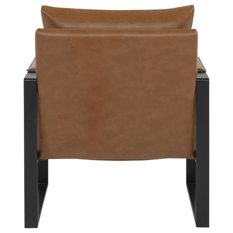 Rosalind Brown Upholstered Track Arm Accent Chair from Coaster - Luna Furniture